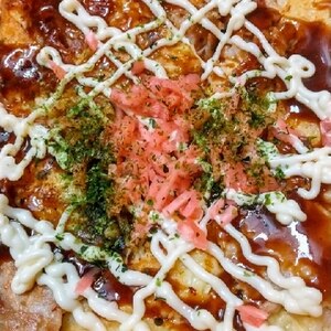 キャベツたっぷりお好み焼き